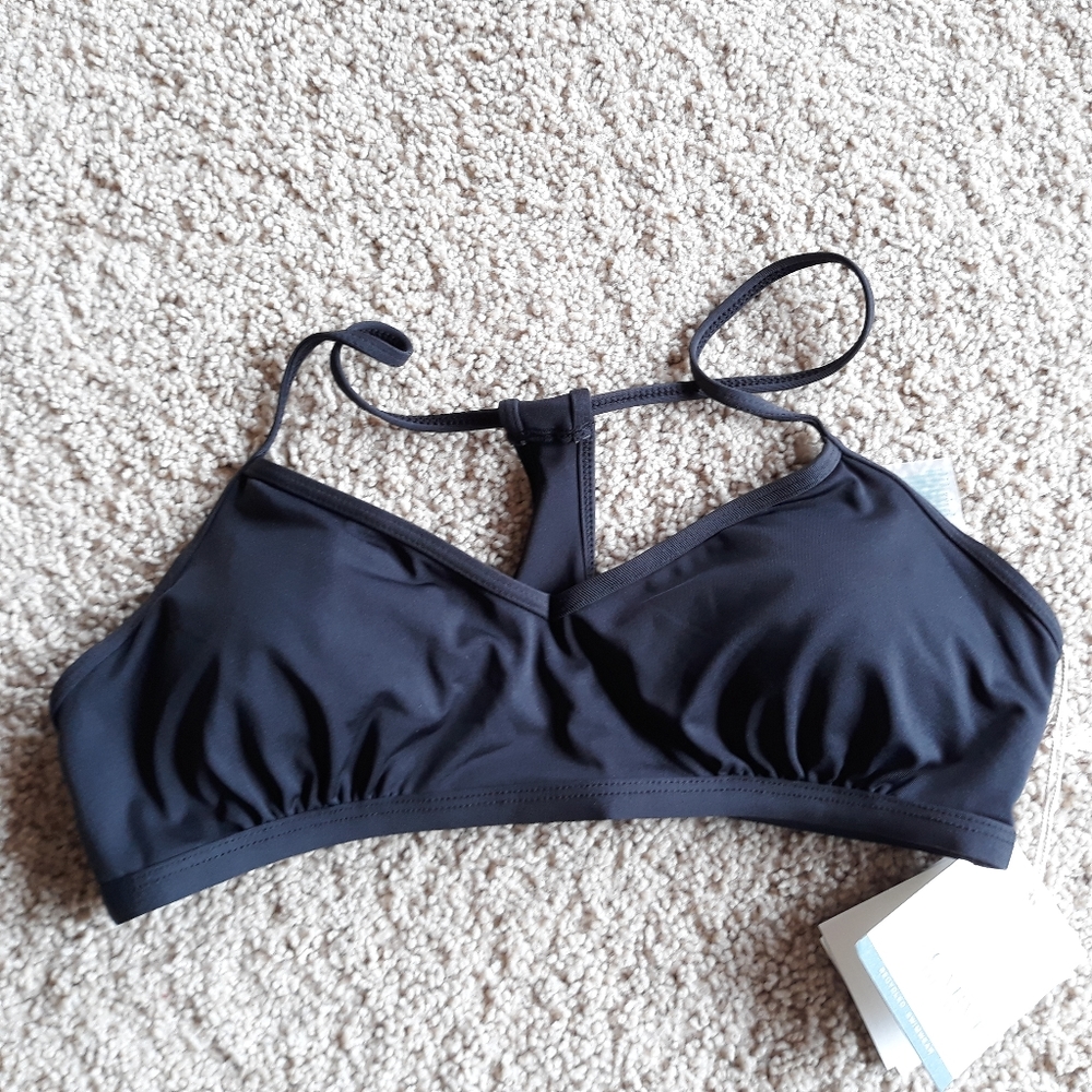 NWT Carve Designs Stinson Black Bikini Top Small